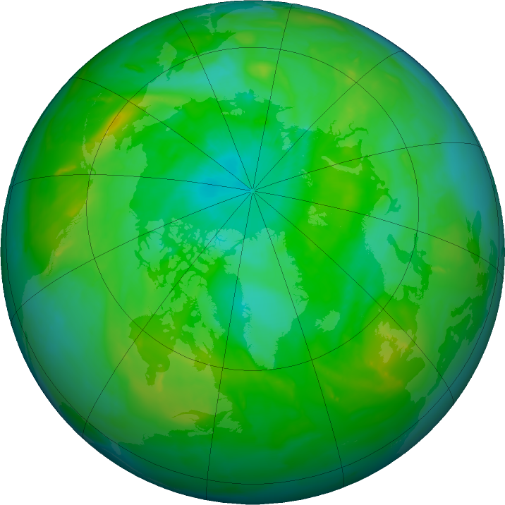 Arctic ozone map for 07 July 2011